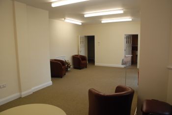 Inside the new entrance