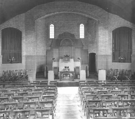 Early photo of inside the church